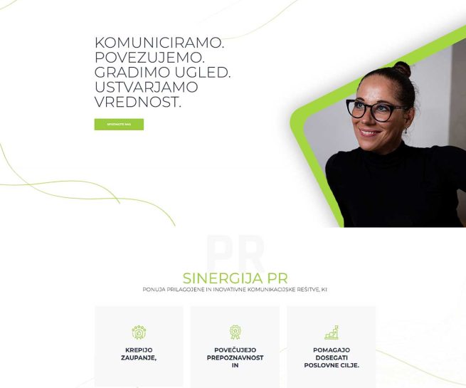 sinergija PR spletna stran